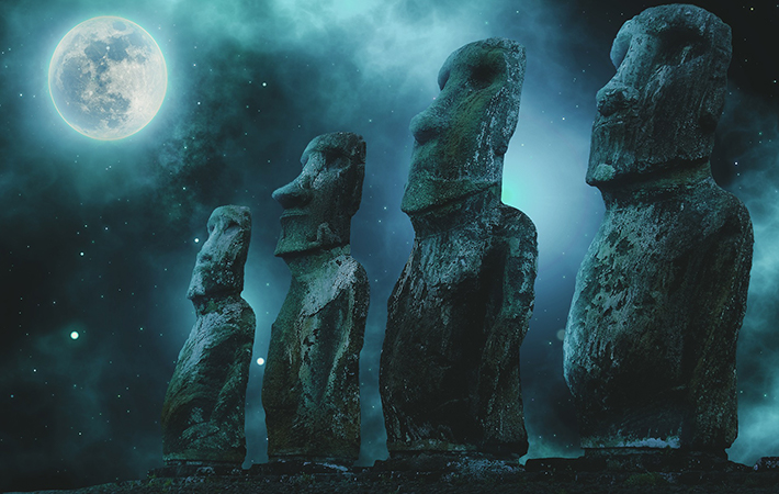 sochy na velikonocnim ostrove